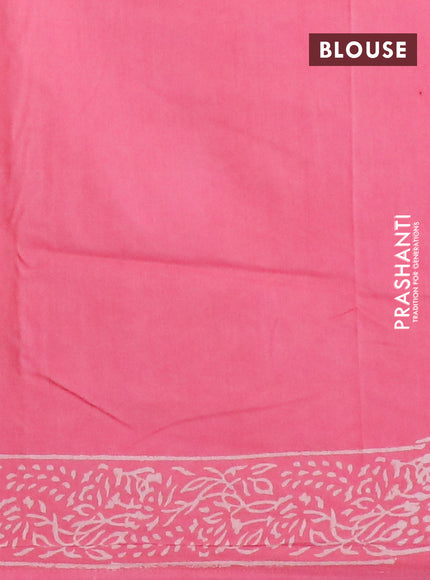 Pashmina silk saree light pink with butta prints and printed border