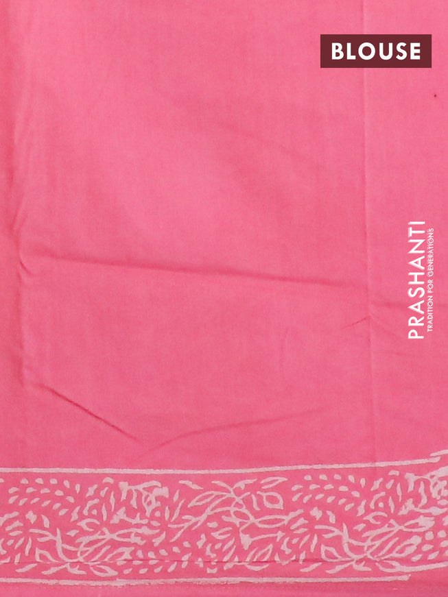 Pashmina silk saree light pink with butta prints and printed border