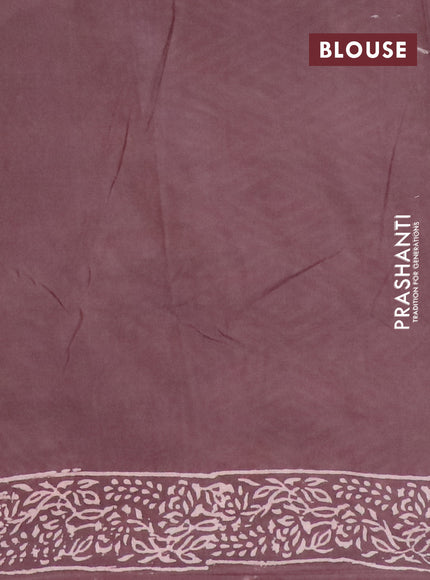 Pashmina silk saree brown shade with butta prints and printed border