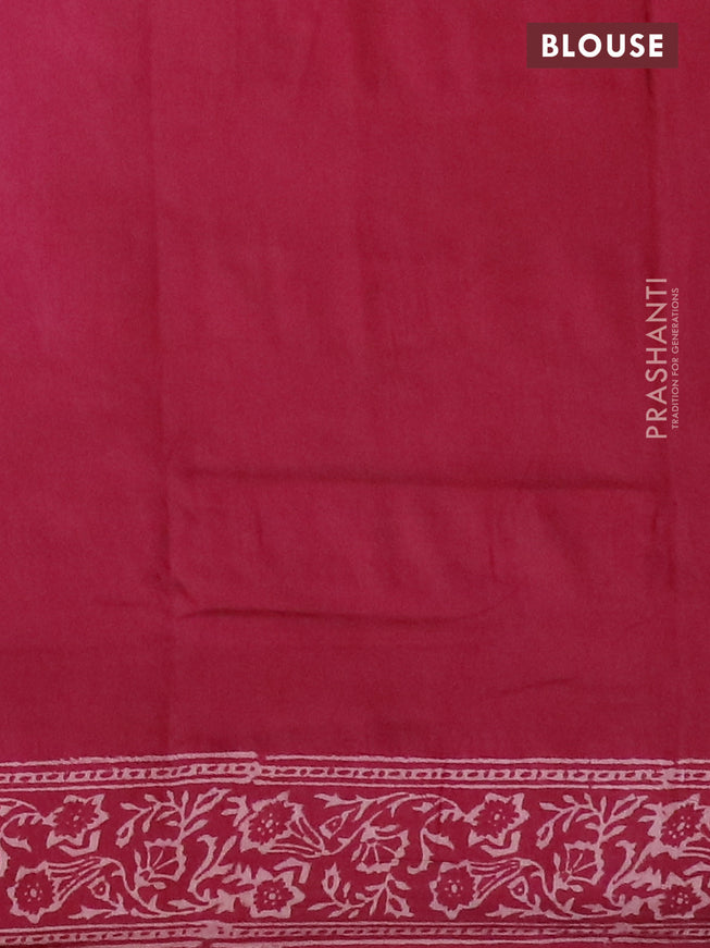Pashmina silk saree maroon with butta prints and printed border