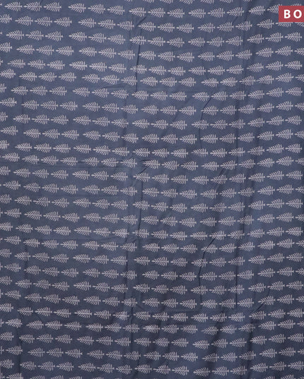 Pashmina silk saree grey with butta prints and printed border