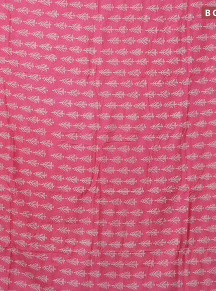 Pashmina silk saree light pink with butta prints and printed border