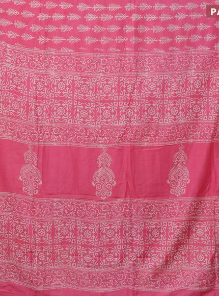 Pashmina silk saree light pink with butta prints and printed border