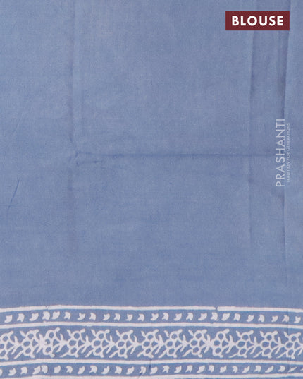 Pashmina silk saree pastel grey with butta prints and printed border