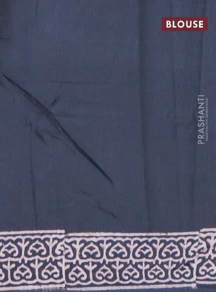 Pashmina silk saree black with butta prints and printed border