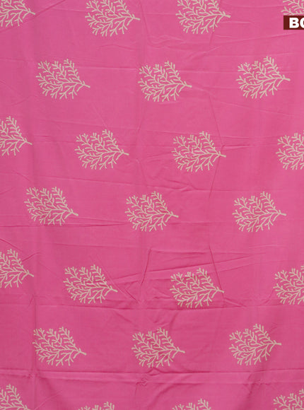 Pashmina silk saree light pink with butta prints and printed border