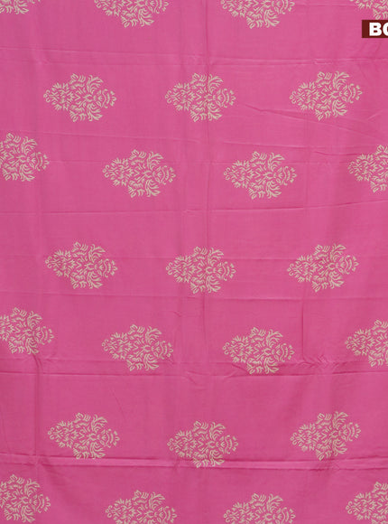 Pashmina silk saree light pink with butta prints and printed border