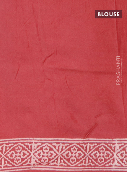 Pashmina silk saree maroon with butta prints and printed border