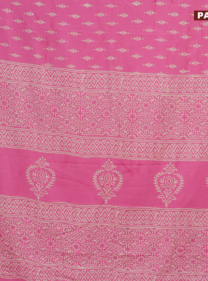 Pashmina silk saree light pink with butta prints and printed border