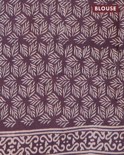 Pashmina silk saree wine shade with allover prints and printed border