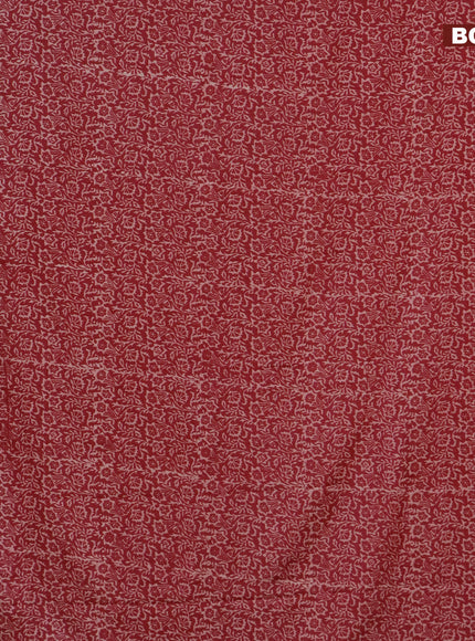 Pashmina silk saree maroon shade with allover prints and printed border