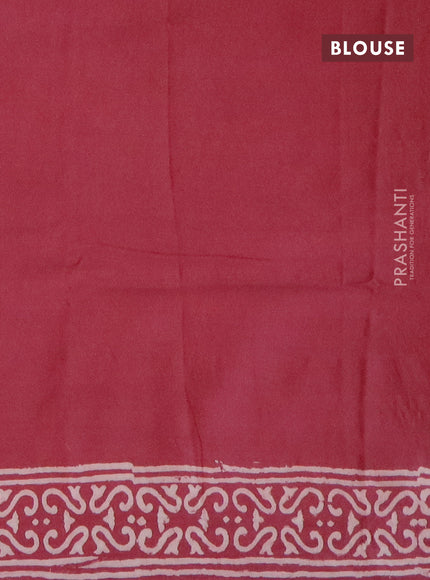 Pashmina silk saree maroon shade with allover prints and printed border