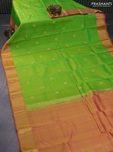 Pure kanchipuram silk saree light green and dual shade of pink with zari woven buttas and rich zari woven border