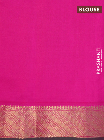 Pure kanchipuram silk saree dual shade of pinkish orange and pink with zari woven 1000 buttas and zari woven border