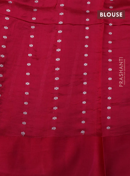 Poona silk saree dark pink with zari woven buttas and zari woven border