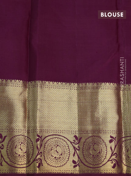 Pure kanchipuram silk saree maroon with paisley zari woven buttas and zari woven border