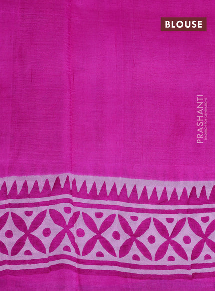 Bishnupuri silk saree light pink and pink with butta prints and printed border