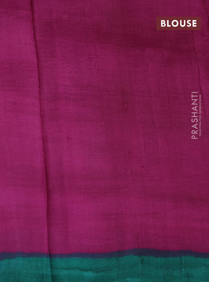 Bishnupuri silk saree light pink and purple with butta prints and printed border