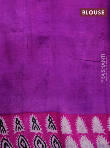 Bishnupuri silk saree light pink and pink purple with butta prints and printed border