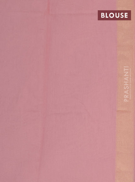 Munga cotton saree pastel pink with allover thread weaves and simple border