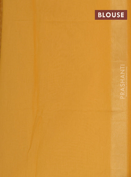 Munga cotton saree mustard yellow with allover thread weaves and simple border