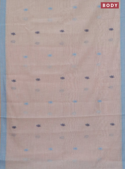 Munga cotton saree beige and peach pink with thread woven warli buttas and thread woven border