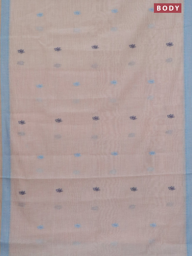 Munga cotton saree beige and peach pink with thread woven warli buttas and thread woven border