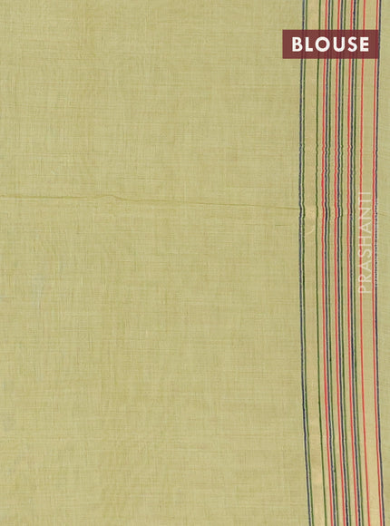 Munga cotton saree pista green with thread woven floral buttas and woven border