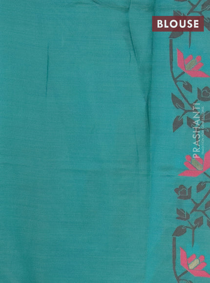 Munga cotton saree grey shade and teal green shade with allover thread weaves and thread woven border