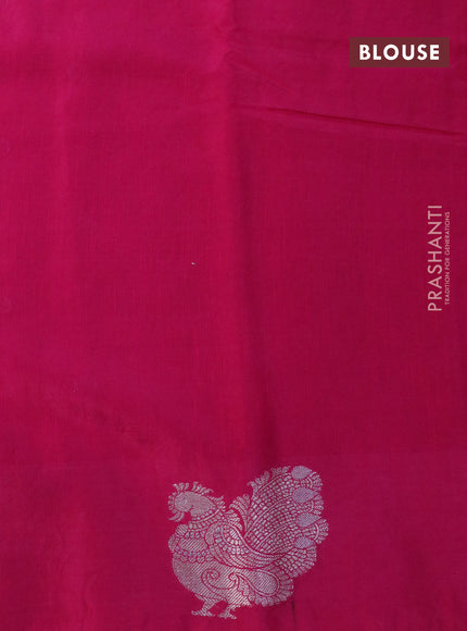 Semi tussar saree pink with woven buttas and butta border