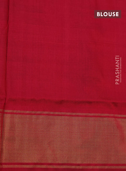 Pochampally silk saree blue and maroon with allover ikat weaves and zari woven border