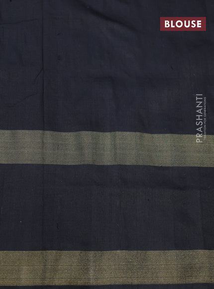 Pochampally silk saree light blue and black with allover ikat butta weaves and rettapet zari woven ikat style border