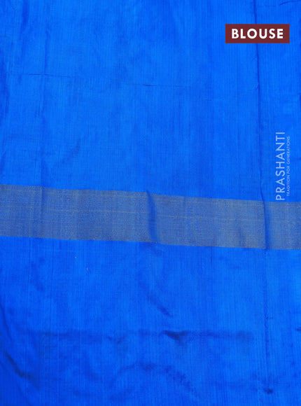 Pochampally silk saree mango yellow and light blue with allover ikat butta weaves and zari woven ikat style border