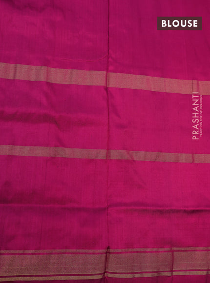 Pochampally silk saree blue and pink with allover ikat butta weaves and ikat woven zari border