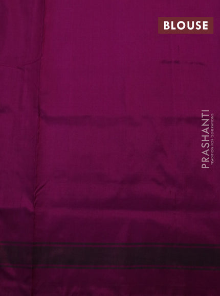 Pochampally silk saree purple with allover ikat weaves and simple border