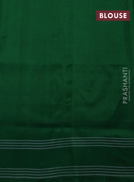 Pochampally silk saree magenta pink and green with allover ikat weaves and simple rettapet border