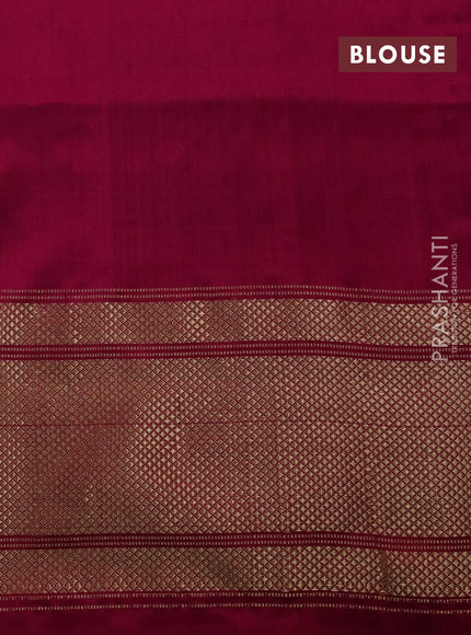 Pochampally silk saree deep purple and pink with patola prints and long zari woven border