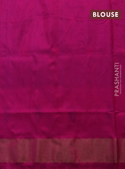 Pochampally silk saree pastel green and pink with allover ikat butta weaves and long ikat woven zari border