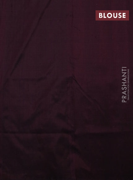 Pochampally silk saree deep maroon with allover ikat weaves and simple border