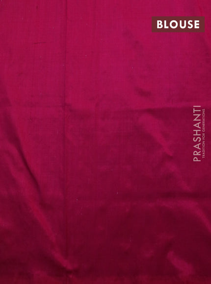 Pochampally silk saree pink with allover ikat weaves and simple border