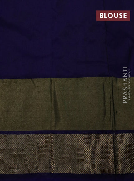 Pochampally silk saree cs blue and dark blue with allover ikat weaves and long ikat woven zari border