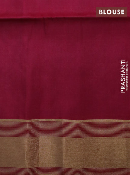 Kanchipuram soft silk saree grey and pink with allover zari woven brocade weaves and zari woven border