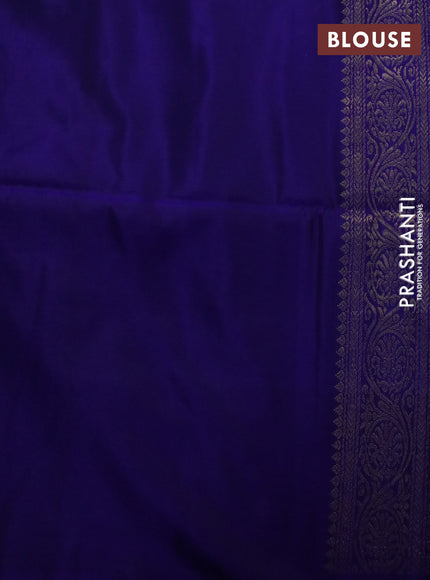 Kanchipuram soft silk saree peacock green and blue with box type zari woven buttas and zari woven butta border