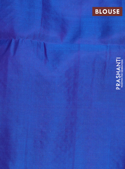 Kanchipuram soft silk saree purple and dual shade of cs blue with allover zari weaves and zari woven border