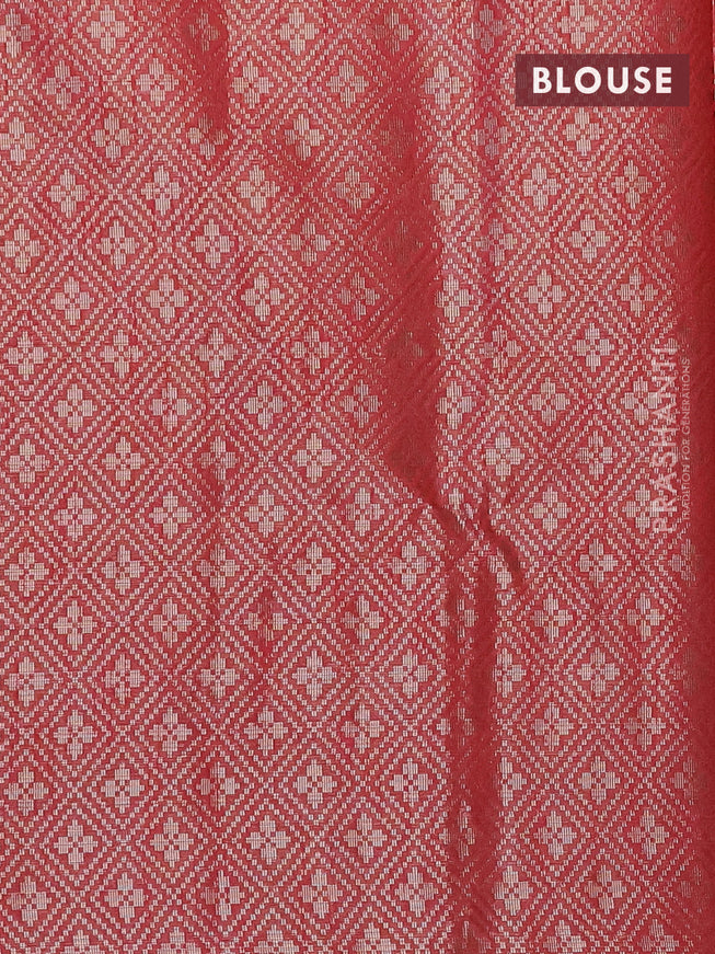 Banarasi matka tissue saree maroon with plain body and long temple design zari woven border