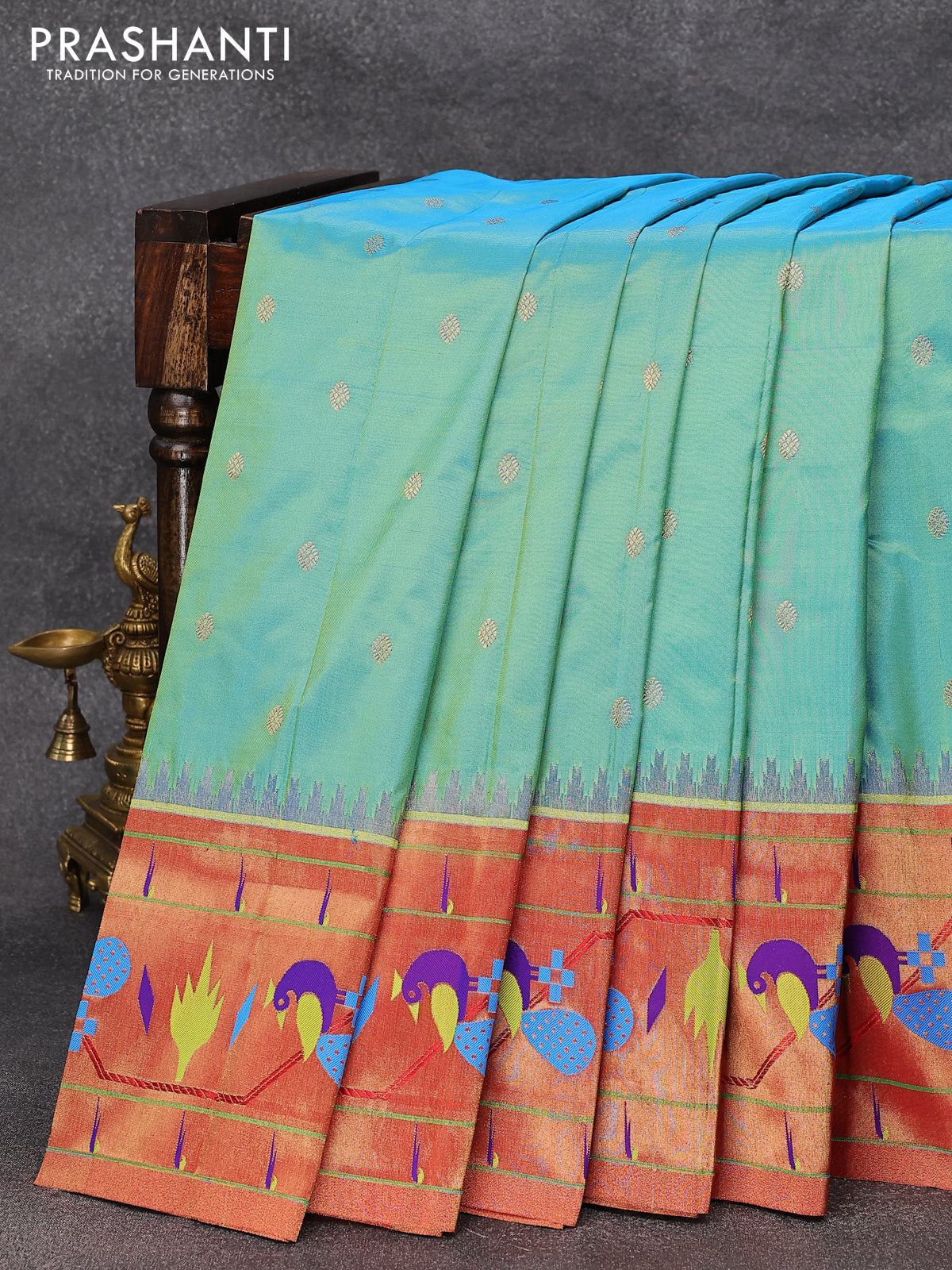 Limed Ash Green Bronze Zari Woven Linen Silk Saree – MySilkLove