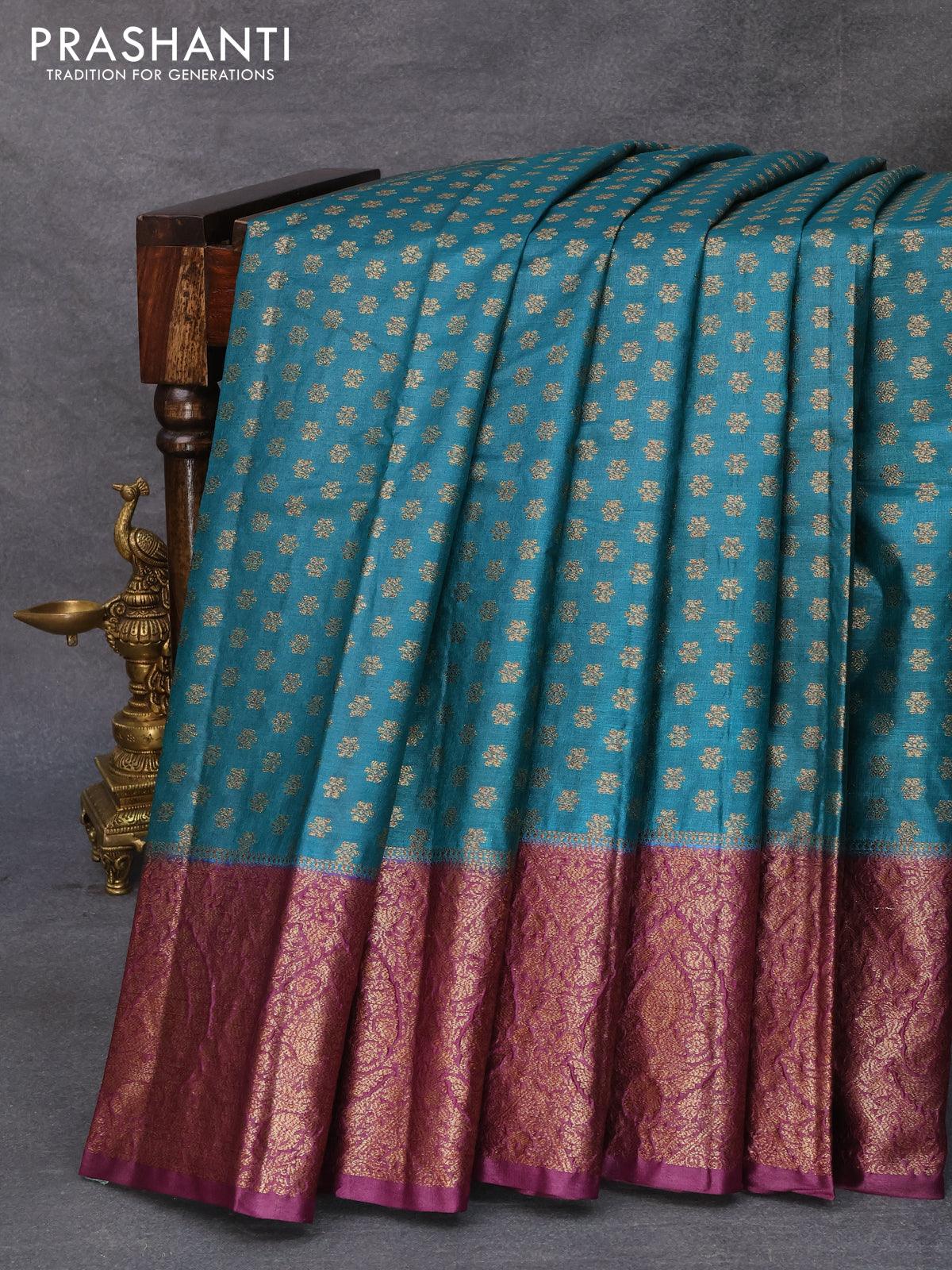 Pure Banarasi Silk Saree with Beautiful Stone work