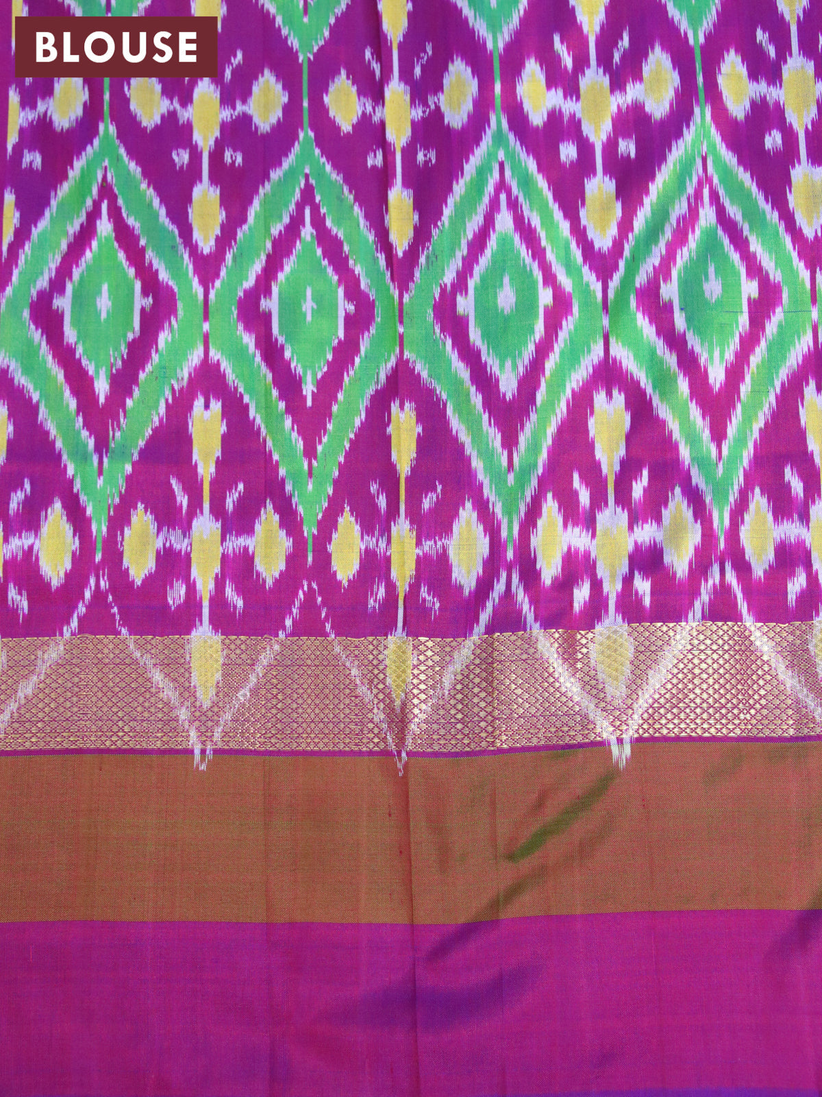 Sohum Sutras: Double ikat silk pochampally saree, navratan design