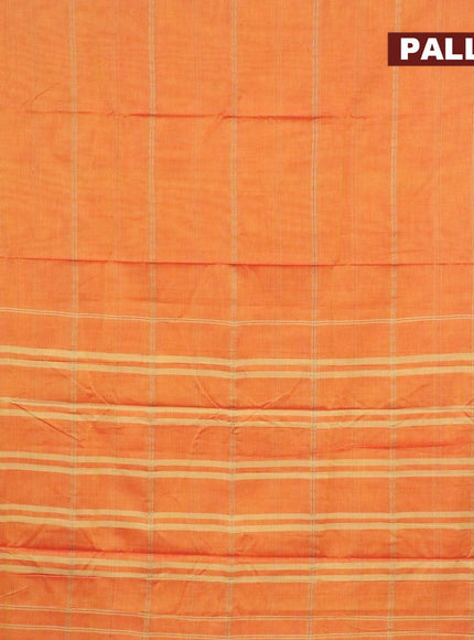 Narayanpet cotton saree dual shade of mustard yellow with allover thread weaves and piping border