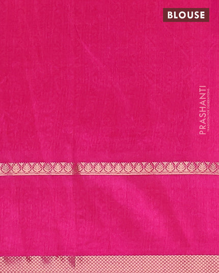 Semi tussar saree deep purple and pink with allover ikat weaves and rettapet ikat woven border